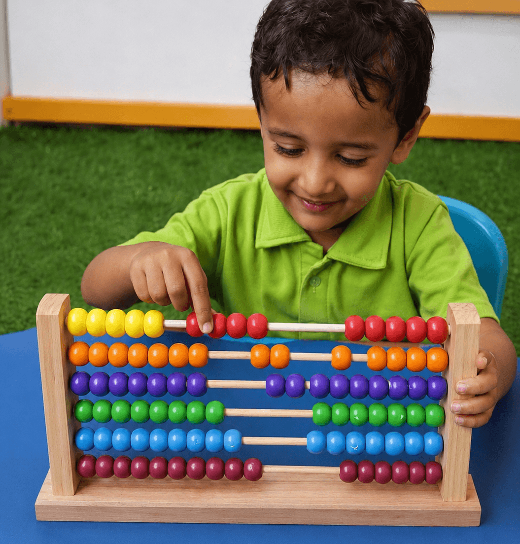 Abacus Learning program learning activities at WOW Saplings Preschool, Kolhapur