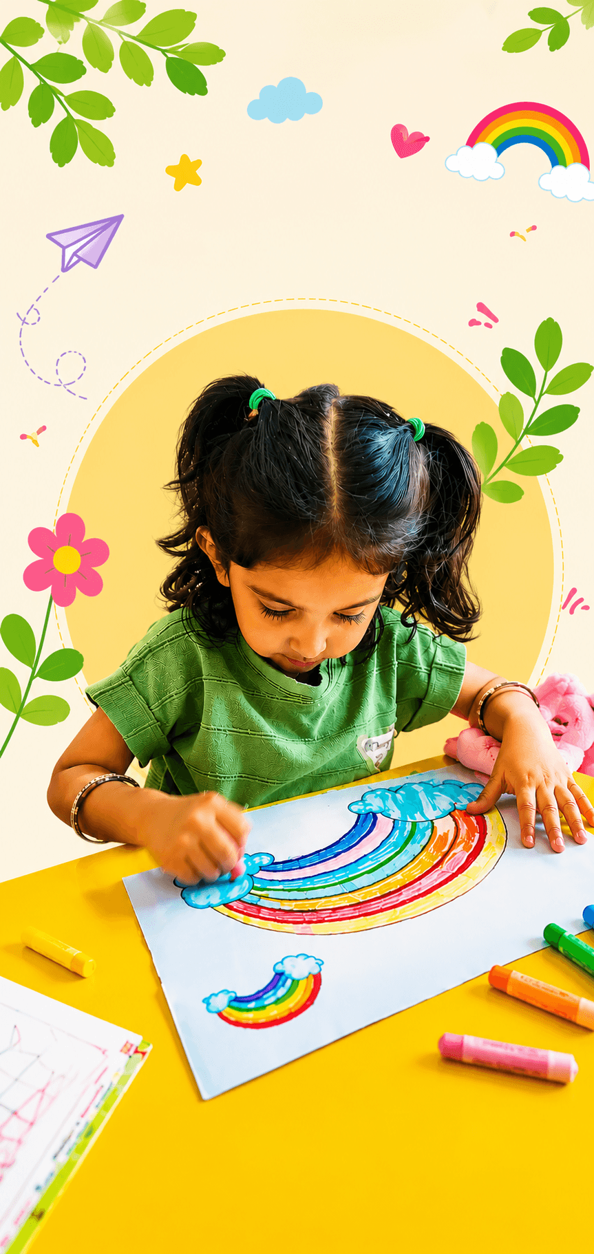 Child learning joyfully at WOW Saplings Preschool, Kolhapur