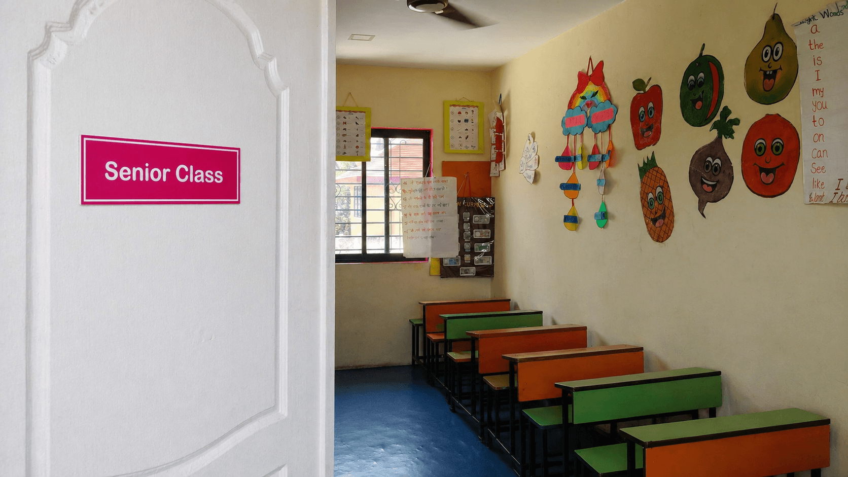 Senior KG program learning activities at WOW Saplings Preschool, Kolhapur